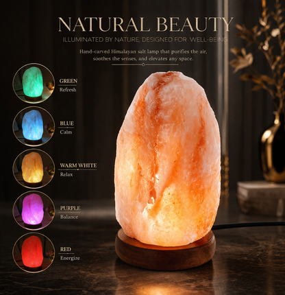 Himalayan Salt Lamp – USB Wooden Base