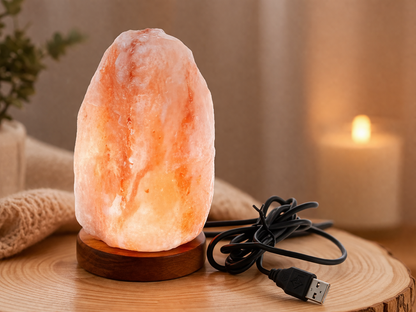 Himalayan Salt Lamp – USB Wooden Base